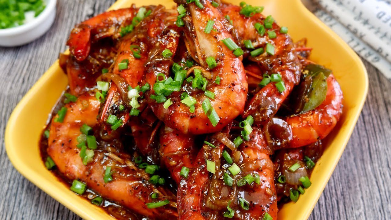 BLACK  PEPER PRAWNS